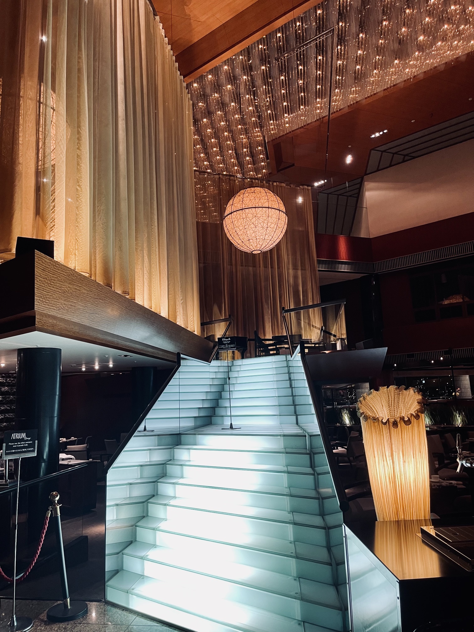Luxury hotel lobby in Tokyo